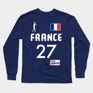 Rudy Gobert ))(( 2021 France Basketball Team Jersey Long Sleeve T-Shirt